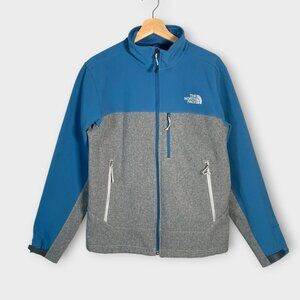 The North Face Apex Bionic Jacket Men S Softshell Windwall Blue Gray Full Zip